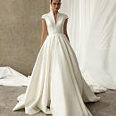 Закрытое свадедбное платье из микадо фото