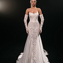 Кружевное свадебное платье рыбка фото