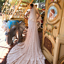 Красивая двухъярусная кружевная фата фото