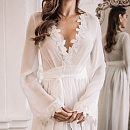 Шифоновый белый халатик фото