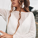 Шерстяной свитер с жемчугом