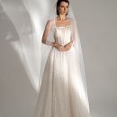 Кружевное блестящее платье А-силуэта фото