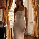 Роскошная русалка с квадратным вырезом и пышным слейфом фото