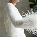 Шерстяной кардиган с перьями