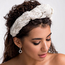 Ободок с узлом из глиттера фото