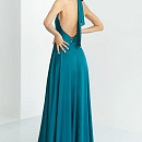 Длинное изумрудное платье на выпускной фото