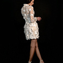 Свадебное платье мини в 3Д кружеве фото