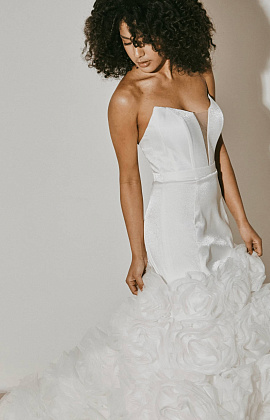 Торжественное свадебное платье из ткани Саншайн фото