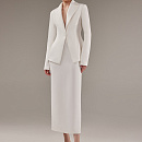 Свадебный костюм из атласа с юбкой-карандаш фото