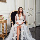 Прозрачный пеньюар с рукавами фото