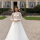 Пышное свадебное платье с закрытым верхом фото