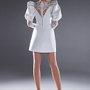 Свадебное платье мини с рукавами фото