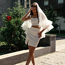 Свадебный костюм-тройка с юбкой фото