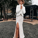 Удлиненный свадебный жакет