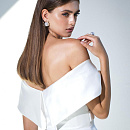 Атласное свадебное платье в стиле принцеса фото