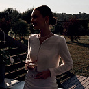 Шерстяной жакет с жемчужными пуговицами