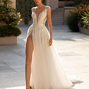 Струящееся платье с разрезом от бедра фото