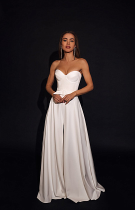 Свадебный комбинезон с широкими штанинами фото