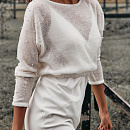 Шерстяной свитер с жемчугом