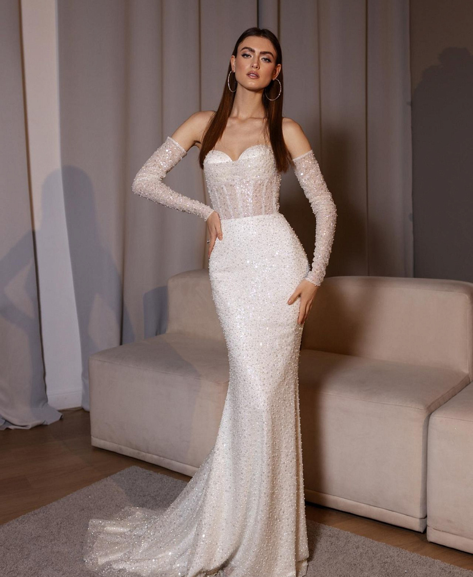 Нежная русалка расшитая стеклярусом фото