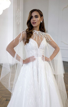 Свадебный кейп с блеском фото