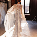 Блестящий кейп дл свадебного платья фото