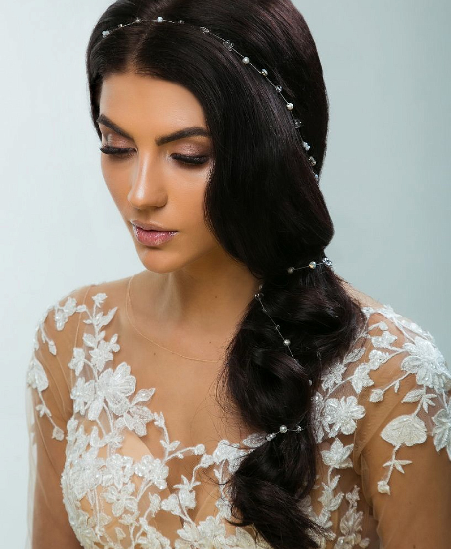 Свадебное украшение с жемчугом фото