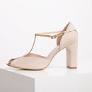 Замшевые свадебные босоножки фото