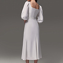 Свадебное платье миди из креп-стрейча фото