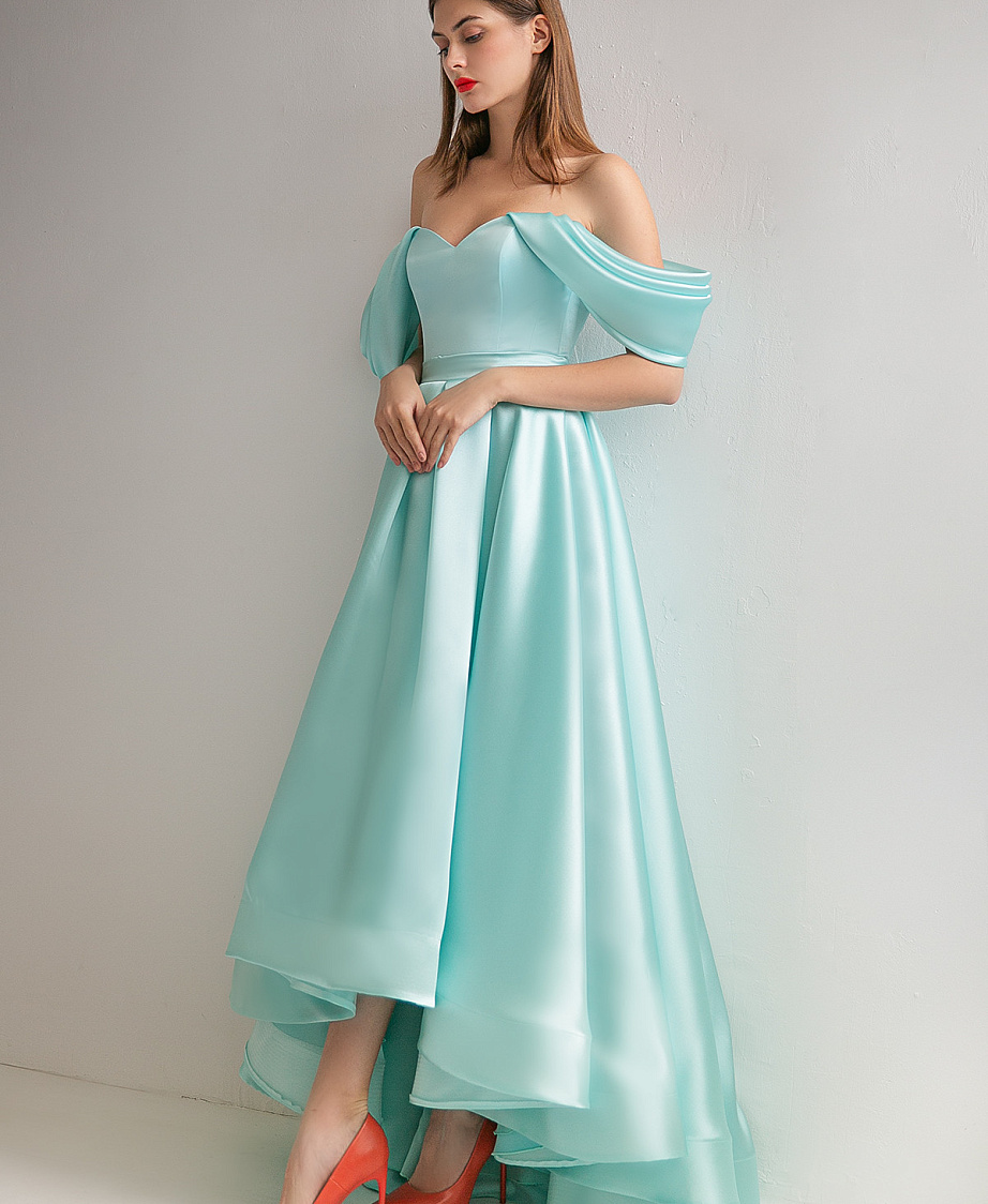 Вечернее платье мятного цвета фото