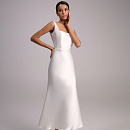 Свадебные платья миди с вырезом каре фото