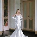 Стильный свадебный комплект с корсетом и юбкой из микадо фото