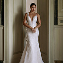 Свадебное платье русалка расшитое бисером фото