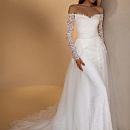 Свадебное платье рыбка в хлопковом кружеве фото