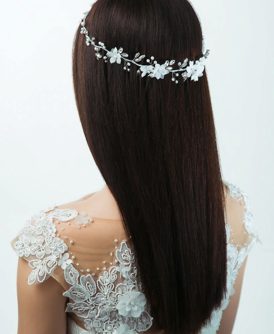 Свадебный венок для волос фото