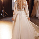 Шифоновое свадебное платье с кружевным корсетом фото